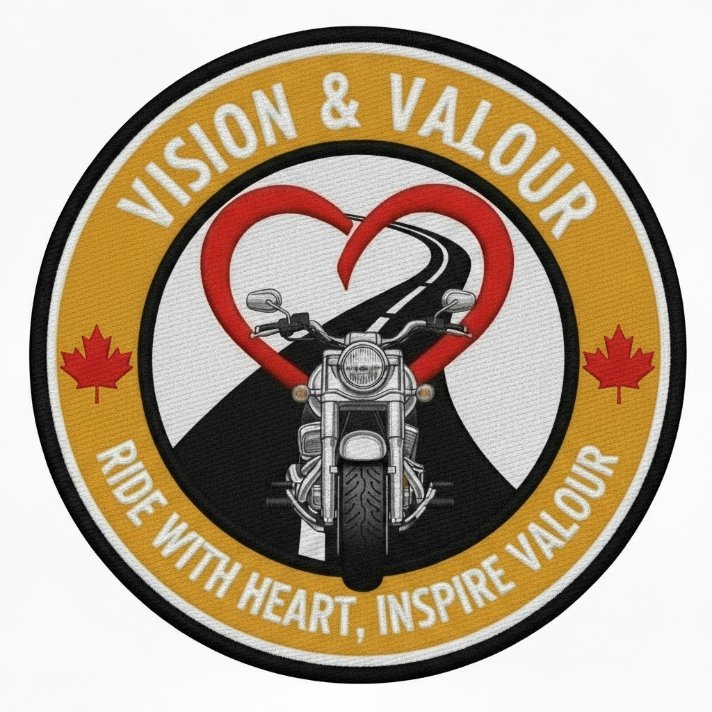 Ride for Vision and Valour logo